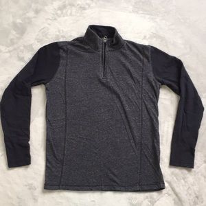 Washed Stoned & Beaten Heathered Knit Sweater QZIP